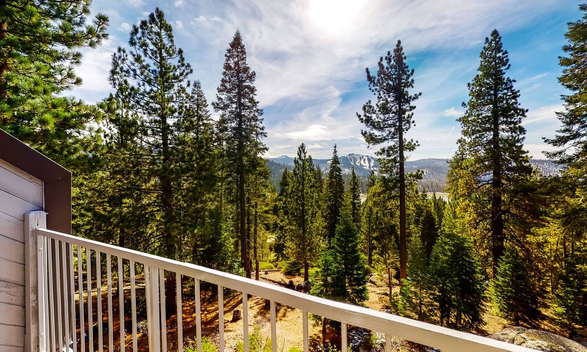 Lakeshore Condo | 2BR Huntington Lake condo with mountain views, WiFi, 2 decks, private W/D