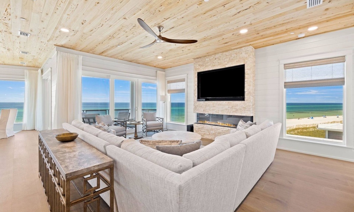 Inlet Beach House | Gulf-Front Home with Private Boardwalk, Pool, and LSV