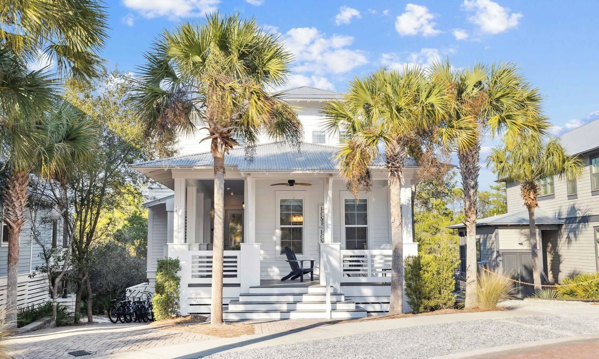 Seacrest Beach House | Luxury Coastal Living Breezy Partially Screened Porch & Lagoon Pool Access