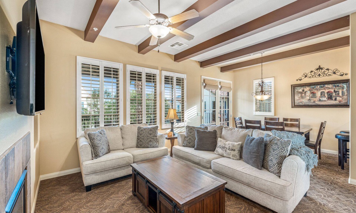 La Quinta Condo | Near Pool! Warm & Elegant, Fountain Views, Twin Beds, Pet Friendly! - Upstairs (T25)