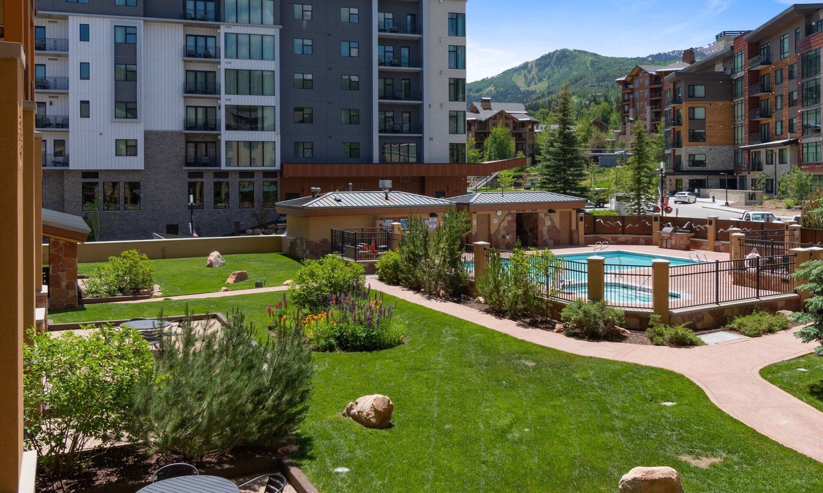 Park City Condo | Perfect for Summer Balcony with Pool View Heart of Village