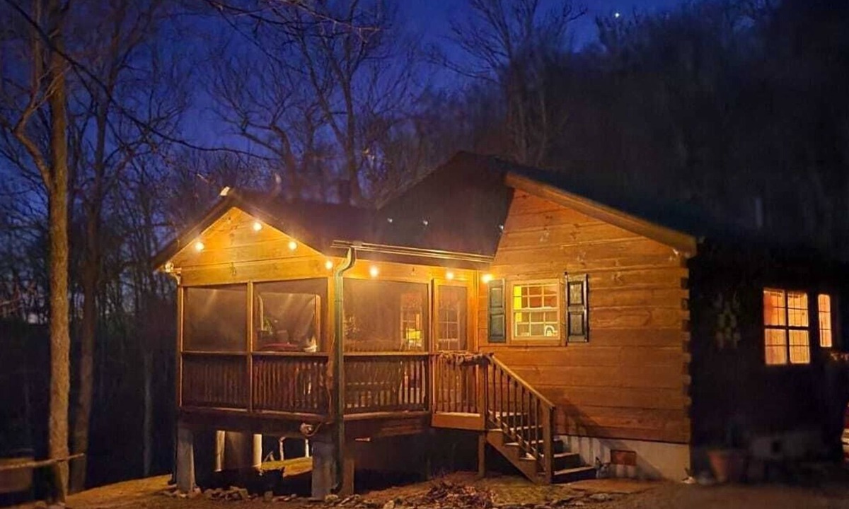 Cranberry Falls Cabin | Private Log Cabin 2 miles from Blue Ridge Parkway