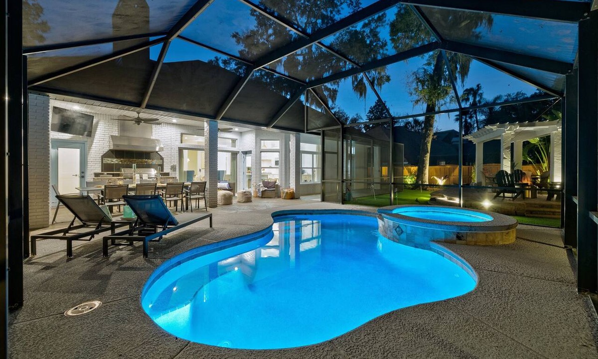 Jacksonville Beach House | Private Resort Retreat | Pool, Spa + Golf Cart