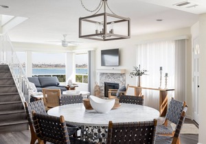 Newly remodeled bayside home directly on the beach with rooftop deck, W/D, & AC