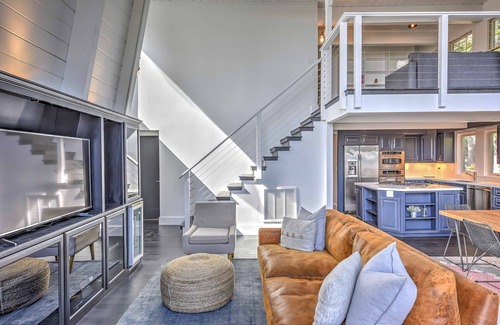 Lake Forest House | 10 Mi to Skiing: Tahoe City A-Frame Home
