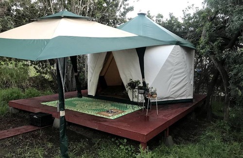 El Cajon RV Rental | Lovely Glamping Tent for Three with a Shared Pool near Lakeside, California