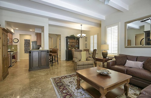 La Quinta Condo | Mountain Views! Stunning 2-Story Spanish Townhome, Private Patio, Garage, Pet Friendly! (L55)