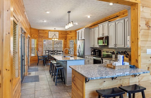 Gatlinburg Cabin | AMAZING VIEWS overlooking Downtown Gatlinburg w/HOT TUB, Game Room, Fire Pit