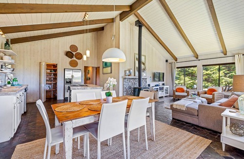 Timber Cove House | Coastal cliffside hideaway with yard, hot tub, & wood fireplace - dog-friendly