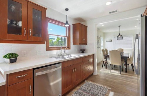 Carlsbad Village House | Coastal Palm Haven - With Hot Tub