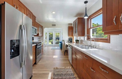 Carlsbad Village House | Coastal Palm Haven - With Hot Tub