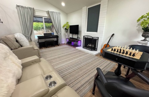 Santee House | Elegant Home with Pool & Mountain View 4BR