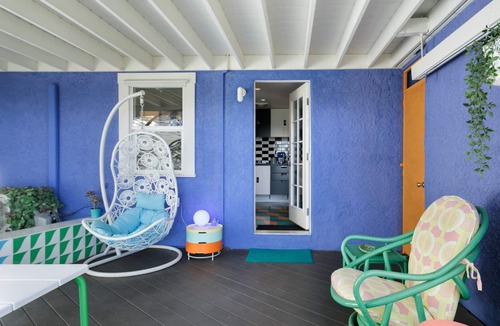 Sunset Junction Apartment | Fun Pop-Art Pad in Silver Lake, Huge Balcony with Park View