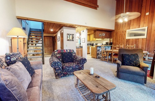 Mammoth Lakes Condo | Homey Condo, Right Across from The Village! Forested Setting & Balcony