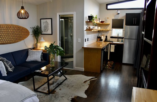 Austin Lake Estates House | Kick back and relax in this calm, stylish space.
