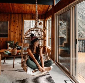 Running Springs Ski Chalet | Lightfoot Cabin Mid-Century Perfect Romantic Getaway Hot Tub Sauna