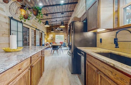 Webster House | Mountain view home with a large patio and private hot tub | fire-pit | gas grill