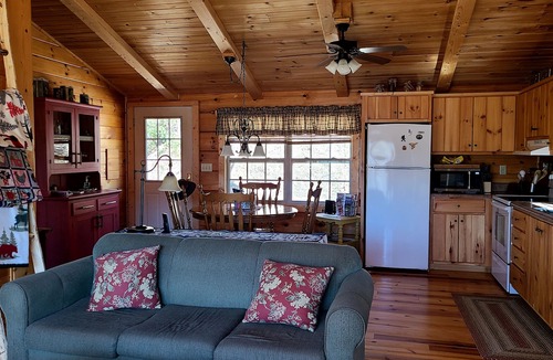 Cranberry Falls Cabin | Private Log Cabin 2 miles from Blue Ridge Parkway
