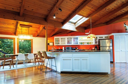 Northwood House | Riverfront 3 Bed 2 1/2 Bath, Woodstove, HOT TUB, Private Beach, Kayaks+ Pets OK
