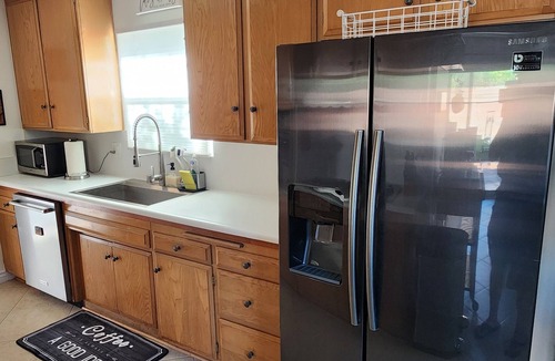 Canoga Park House | Stylish West Hills Haven w/Fire Pit, Outdoor Kitchen & Spacious Patio Bliss