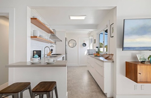 Summerland Apartment | Summerland Beach Views, Relaxing Outdoor Patio, Elevated Interior Style
