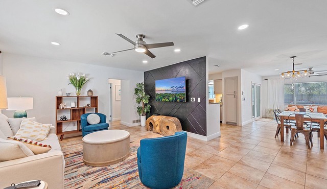 Chic Mid-Century Home in Quiet Area, Heated Pool, Pets OK, 10 Mins to Siesta Key