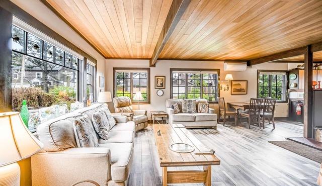 Dog-friendly, oceanfront home just a stroll from the beach and shopping & dining