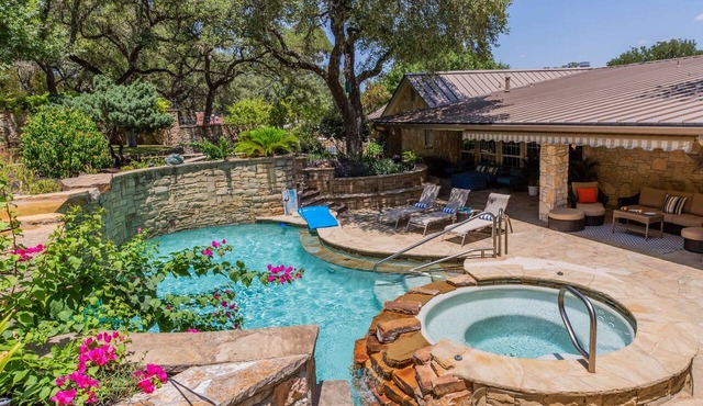Gated Upscale Resort. 1-Story, PrivatePool+Shaded HotTub, BigBeds GameRm FirePit