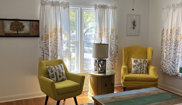Long stay, comfortable, centrally located, off street parking, and fenced yards