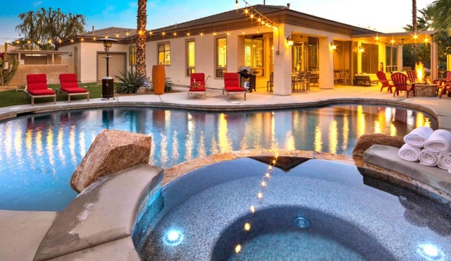 NEW! Walk to Festivals - All Inclusive Villa - Heated Pool/Spa/Gym/Golf/Games