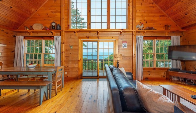 Secluded Log Cabin on Wildlife Preserve | Mt. Mitchell Views, Game Loft & 3 Decks