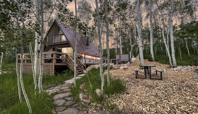 Serene A-Frame Tiny Home in the Aspens w/Hot Tub, Outdoor Shower, Minutes from Park City