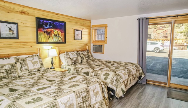 Spacious Lower-Level Hotel Queen and Full-size beds with Views 108-110