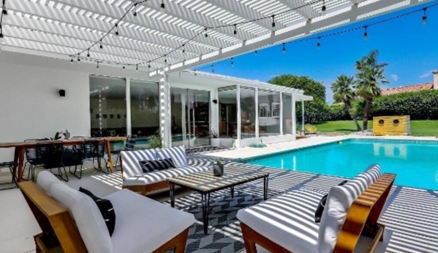 Very Private Mid-Century with Pool, Fairway & Mountain Views