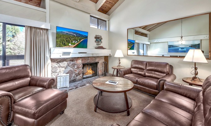 South Lake Tahoe House | 4 BD Townhome Near Lake Tahoe Shore with Shared Outdoor Pool & Hot Tub by RedAwning