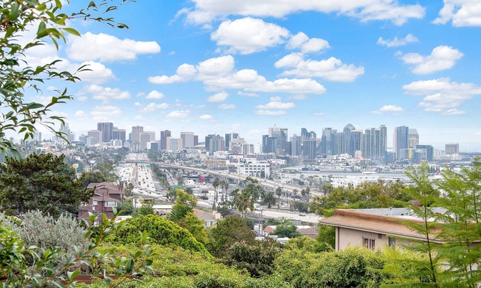 Mission Hills House | Mission Hills Victorian Home | Private Yard & Balcony with Downtown Views