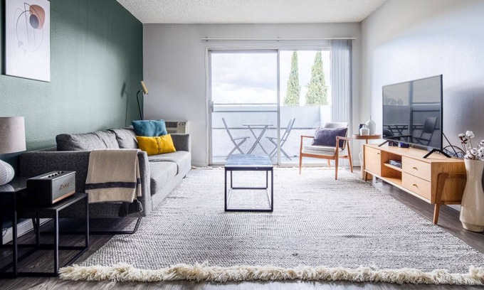Rampart Village Apartment | Mod Koreatown 1BR w/ Pool, Gym, Spa, nr. DTLA, by Blueground