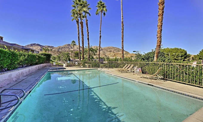 Palm Desert House | Patio & Mountain Views: Palm Desert Townhome