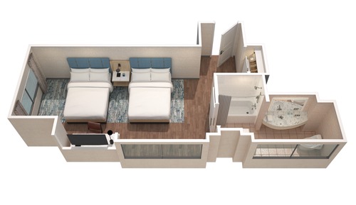 Room, 2 Queen Beds, City View (Corner)