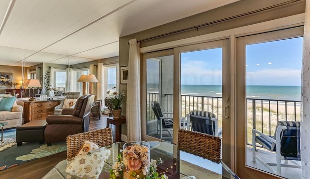 Completely Renovated, oceanfront, absolutely beautiful condo just steps to beach!